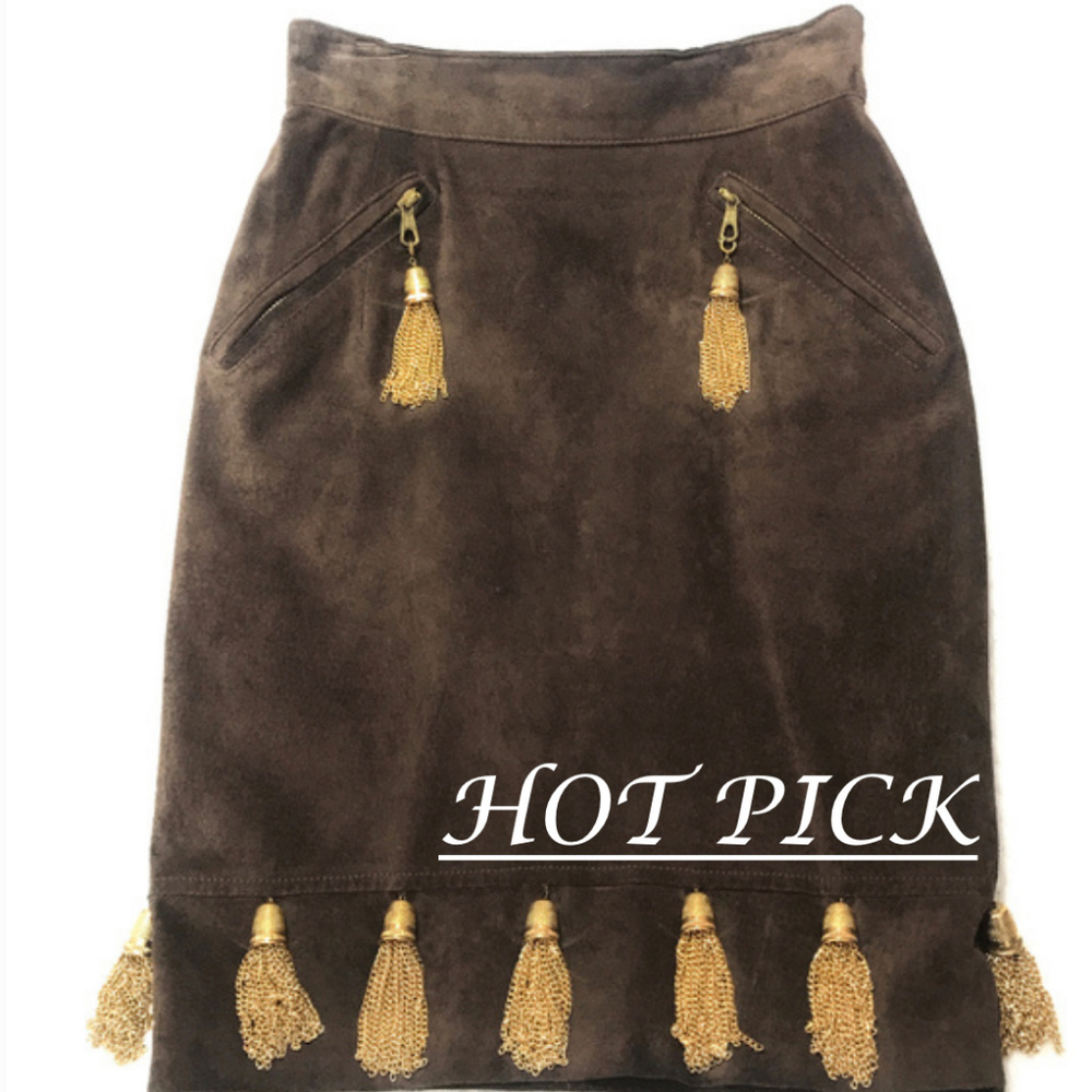 Authentic Moschino Suede Thimble Skirt